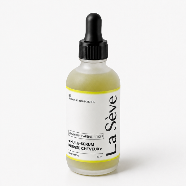 Huile-Sérum Pousse Cheveux — Romarin + Caféine + Ricin