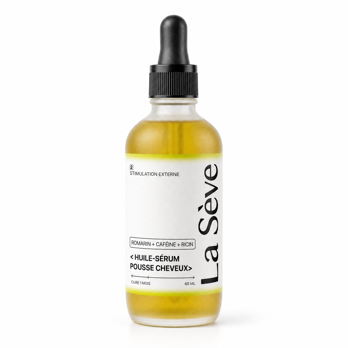 Huile-Sérum Pousse Cheveux — Romarin + Caféine + Ricin